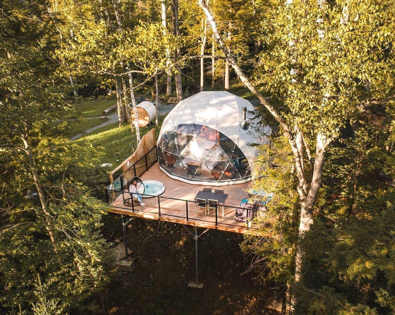 Hébergement insolite dôme au Québec
